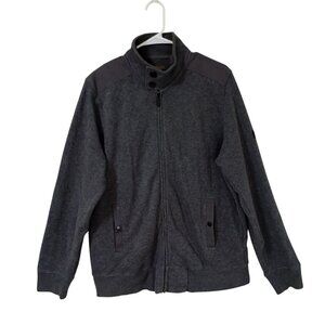 Ben Sherman Heritage Sweaters Charcoal Gray Zip Up Men Warm Layer Coat Sz L